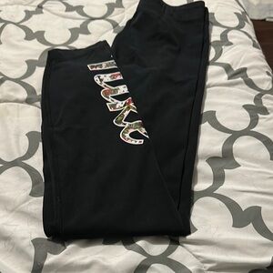 Nike Black Leggings with Floral Logo